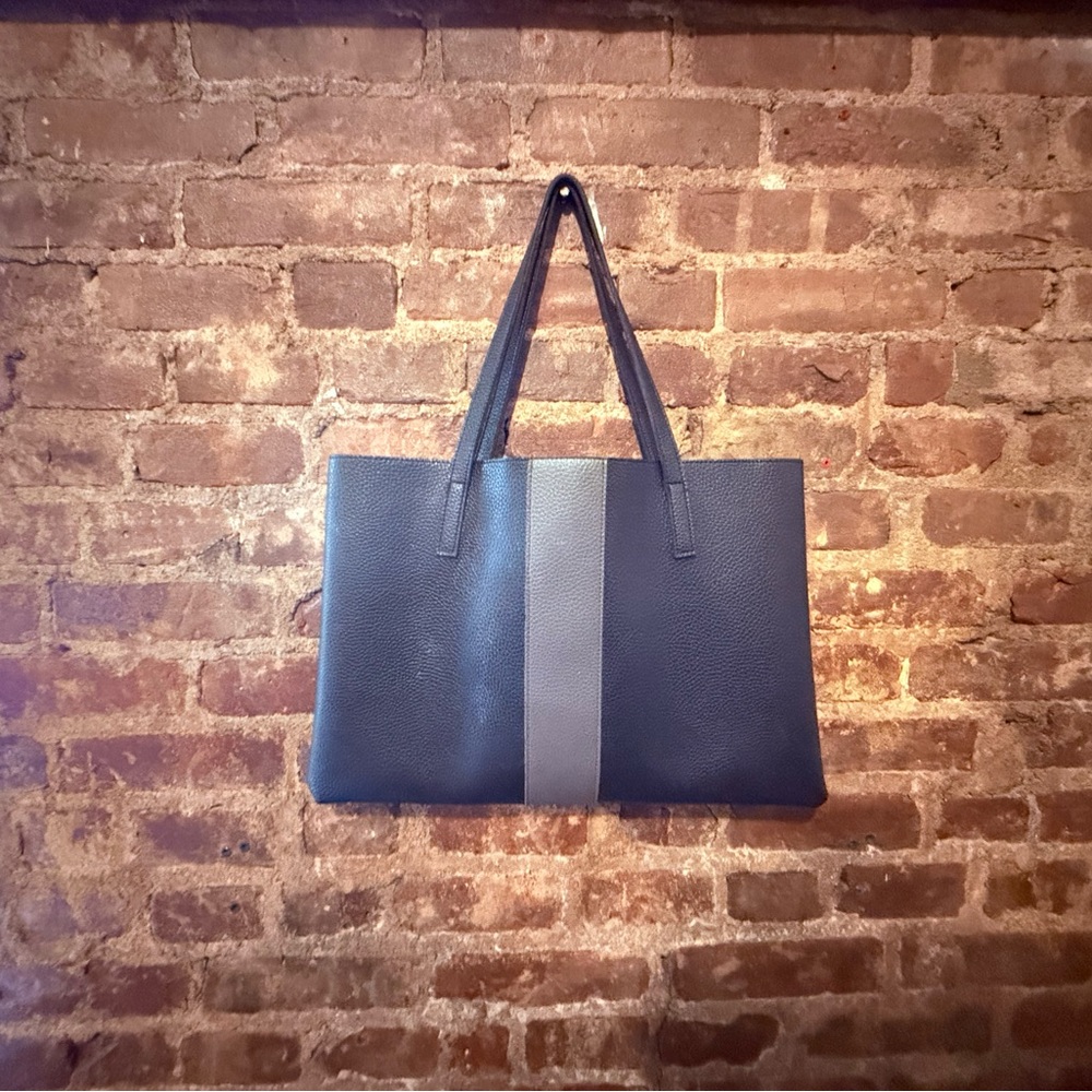 Vince Camuto leather black tote bag and grey design 
Item as is